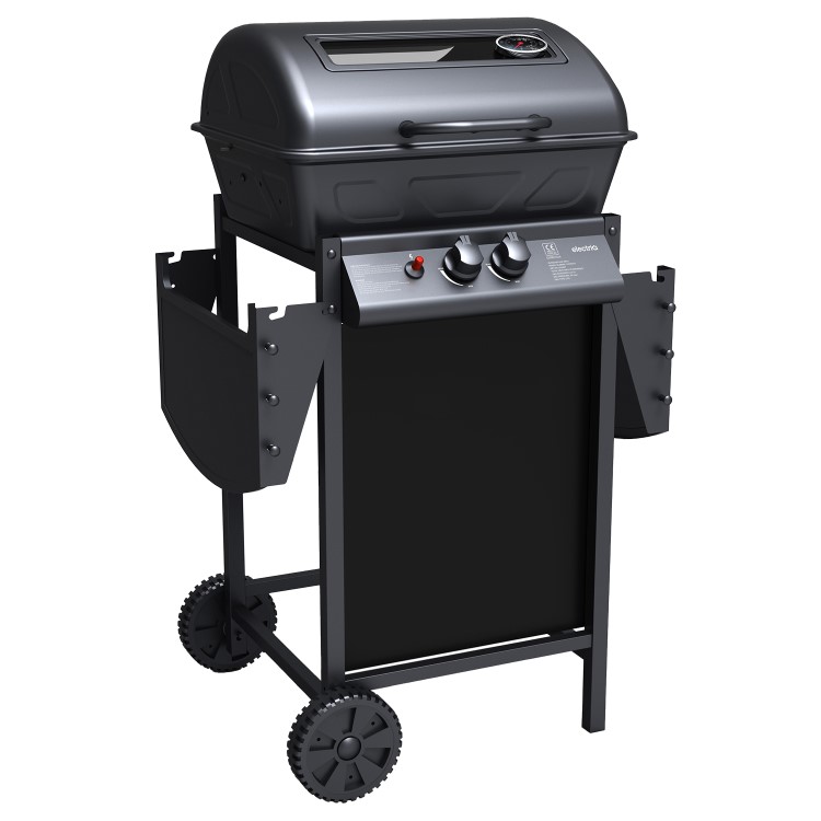 Refurbished Boss Grill Louisiana - 2 Burner Gas BBQ Grill with Side Burner - Black