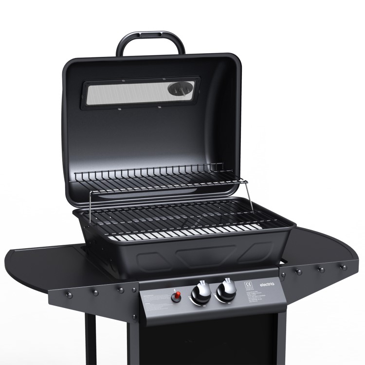 Refurbished Boss Grill Louisiana - 2 Burner Gas BBQ Grill with Side Burner - Black