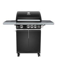 Refurbished Boss Grill Alabama Elite - 3 Burner Gas BBQ Grill with Side Burner - Black