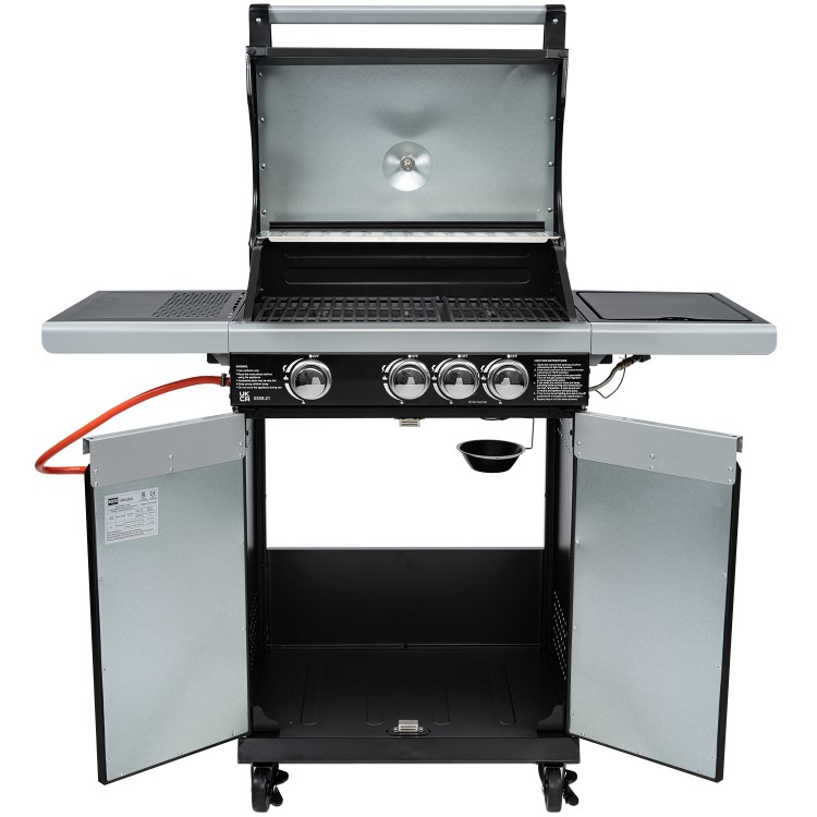 Refurbished Boss Grill Alabama Elite - 3 Burner Gas BBQ Grill with Side Burner - Black