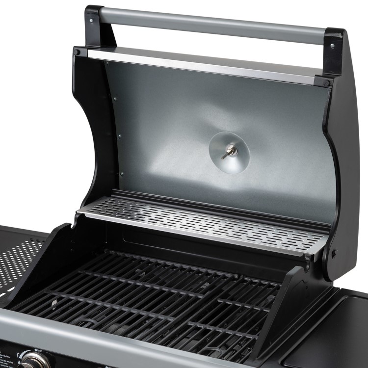Refurbished Boss Grill Alabama Elite - 3 Burner Gas BBQ Grill with Side Burner - Black