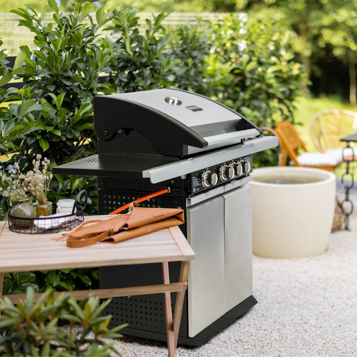 Refurbished Boss Grill Alabama Elite 3 Burner Gas BBQ Grill with Side