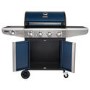 Boss Grill Kentucky Premium - 4 Burner Gas BBQ Grill with Side Burner - Blue