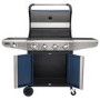 Boss Grill Kentucky Premium - 4 Burner Gas BBQ Grill with Side Burner - Blue