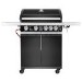 Boss Grill Alabama Elite - 4 Burner Gas BBQ Grill with Side Burner - Black