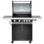 Boss Grill Alabama Elite - 4 Burner Gas BBQ Grill with Side Burner - Black