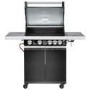 Boss Grill Alabama Elite - 4 Burner Gas BBQ Grill with Side Burner - Black