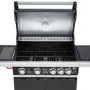 Boss Grill Alabama Elite - 4 Burner Gas BBQ Grill with Side Burner - Black