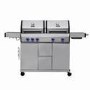 Boss Grill Double Header 4 Burner Gas BBQ Grill with Side Burner - Stainless Steel