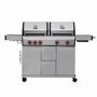 Boss Grill Double Header 4 Burner Gas BBQ Grill with Side Burner - Stainless Steel