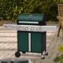 Boss Grill Kentucky Premium - 4 Burner Gas BBQ Grill with Side Burner - Green