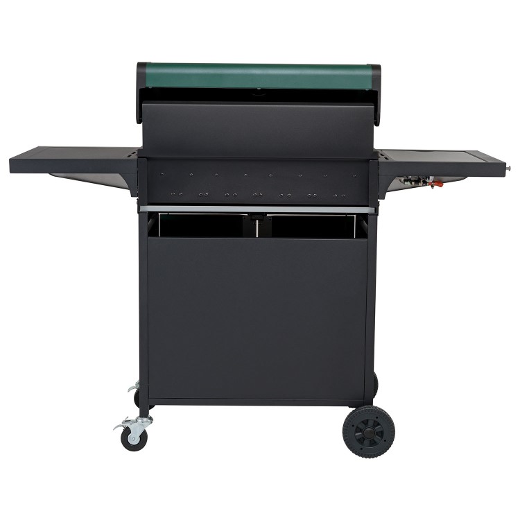 Boss Grill Kentucky Premium - 4 Burner Gas BBQ Grill with Side Burner - Green