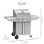 Refurbished Boss Grill Kentucky Premium 4 Burner Gas BBQ - Silver