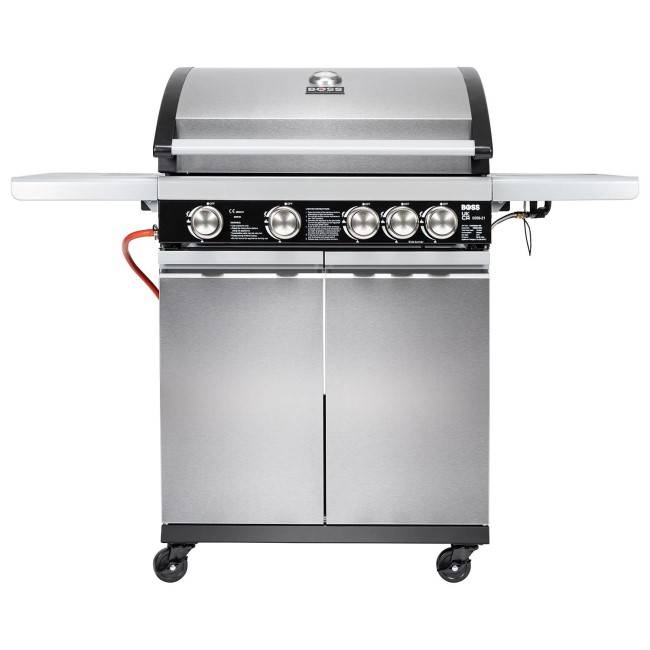 Boss Grill IQBBQ4BSS Alabama Elite - 4 Burner Gas BBQ with Side Burner - Stainless Steel    