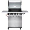 Boss Grill IQBBQ4BSS Alabama Elite - 4 Burner Gas BBQ with Side Burner - Stainless Steel    