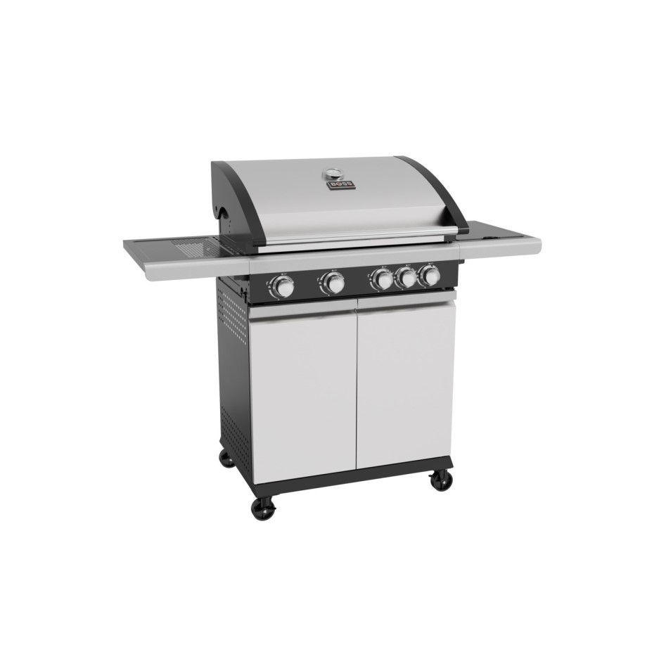 Boss Grill Alabama Elite 4 Burner Gas BBQ with Side Burner in Stainless