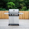 Boss Grill IQBBQ4BSS Alabama Elite - 4 Burner Gas BBQ with Side Burner - Stainless Steel    