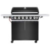 Boss Grill IQBBQ6BBL Alabama Elite - 6 Burner Gas BBQ Grill with Side Burner - Black    