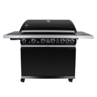 Refurbished Boss Grill Alabama Elite - 6 Burner Gas BBQ Grill with Side Burner - Black