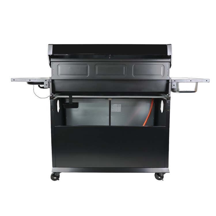 Refurbished Boss Grill Alabama Elite - 6 Burner Gas BBQ Grill with Side Burner - Black