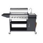 Boss Grill Texas Slimline Outdoor Kitchen - 6 Burner Gas BBQ with Sink - Black