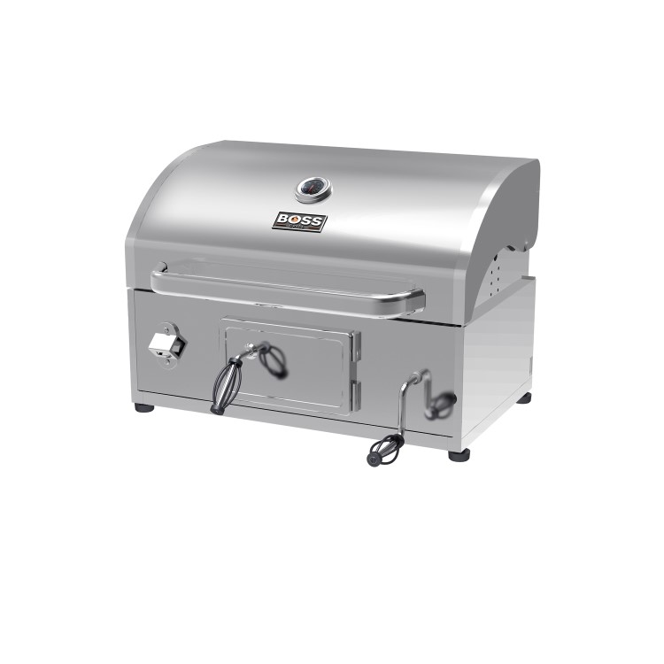 Boss Grill Built-In Charcoal BBQ – Stainless Steel