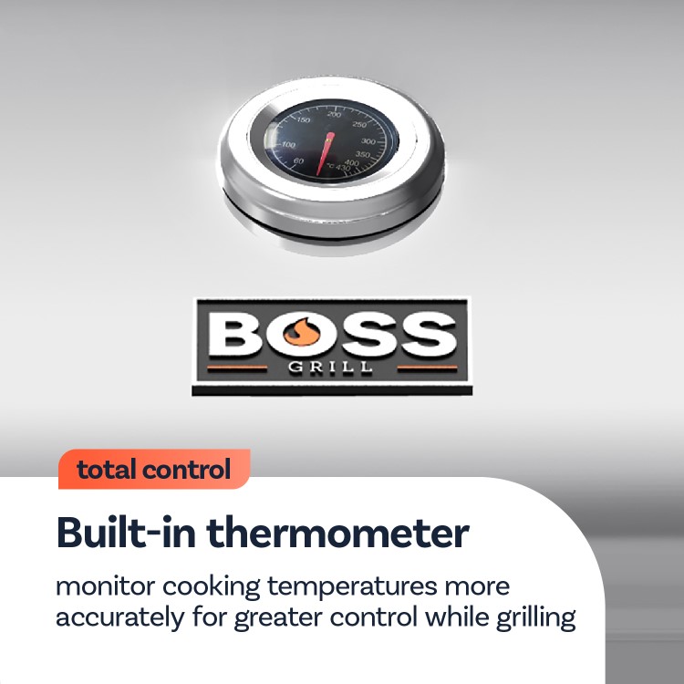 Boss Grill Built-In Charcoal BBQ – Stainless Steel