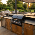 IQBBQINT4BBLACK Boss Grill Texas Lone Star 4 Burner Built In Gas BBQ Grill - Black