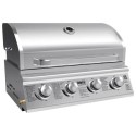 IQBBQINT4B Boss Grill Texas Lone Star 4 Burner Built In Gas BBQ Grill - Stainless Steel