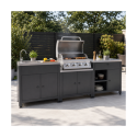 IQBBQINTKIT Boss Grill Texas All Star Outdoor Kitchen Modular - 4 Burner Gas BBQ Grill - Stainless Steel