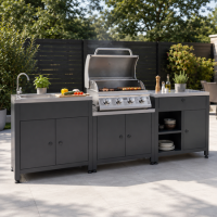 Boss Grill Texas All Star Outdoor Kitchen Modular - 4 Burner Gas BBQ Grill - Stainless Steel