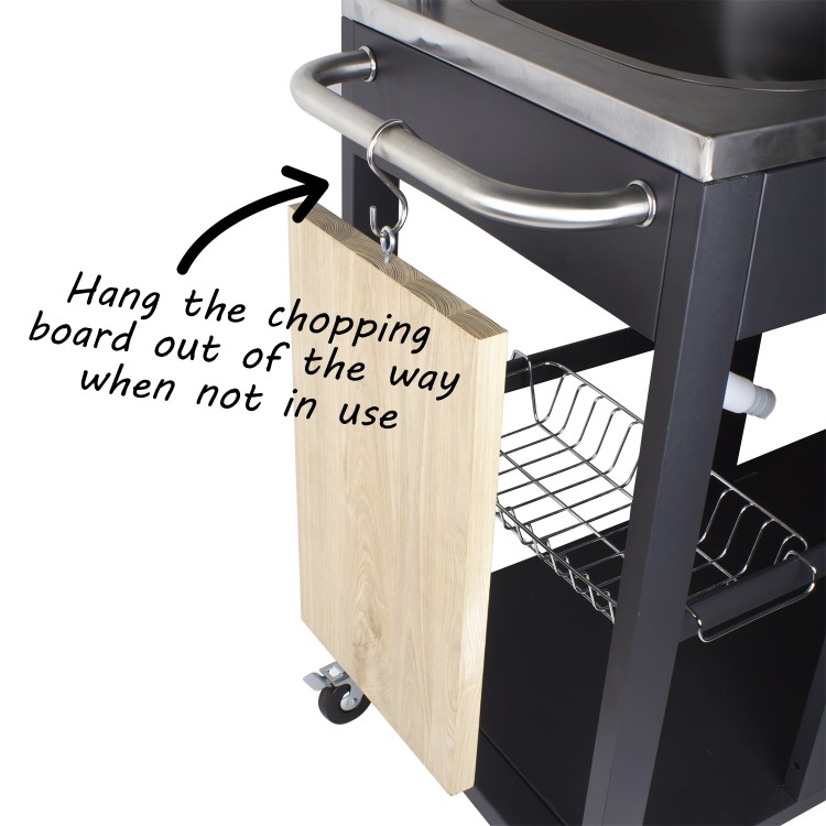 Refurbished Boss Grill Texas Outdoor Kitchen - 4 Burner Gas BBQ Grill with Side Burner - Black