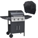 IQBQ3BCHTS Boss Grill Georgia Classic - 3 Burner Gas BBQ Grill with Side Burner - Black