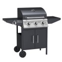 IQBQ3BCHTS Boss Grill Georgia Classic - 3 Burner Gas BBQ Grill with Side Burner - Black