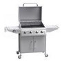 Refurbished Boss Grill Georgia Classic - 4 Burner Gas BBQ Grill with Side Burner - Silver