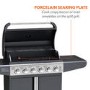 Refurbished Boss Grill Kentucky Premium 6 Burner Gas + 1 Side Burner BBQ in Black
