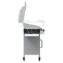 Boss Grill Georgia Classic - 6 Burner Gas BBQ Grill with Side Burner - Silver