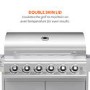 Refurbished Boss Grill Georgia Classic - 6 Burner Gas BBQ Grill with Side Burner - Silver