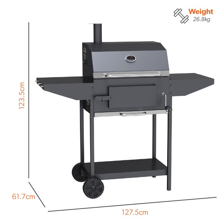 Refurbished Boss Grill Tennessee Charcoal Grill BBQ with Chimney Smoker Function