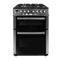 Refurbished electriQ IQDFC2W60 60cm Double Oven Dual Fuel Cooker Stainless Steel