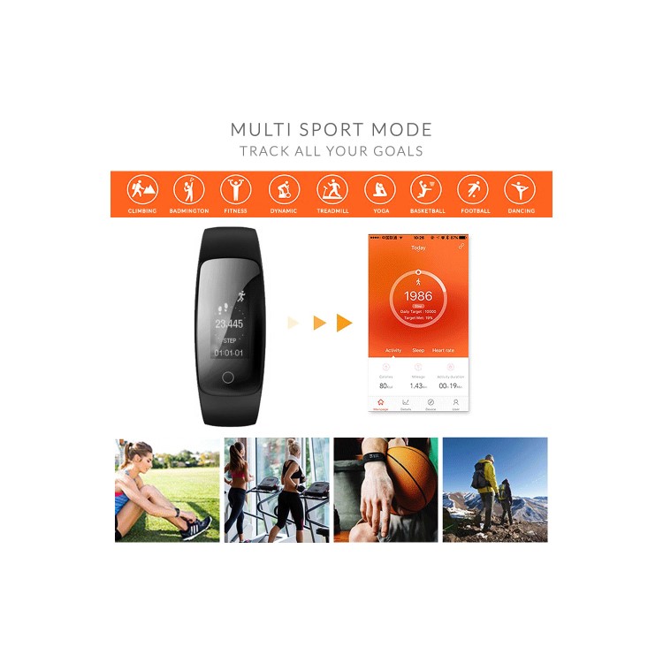 IQ PLUS Fitness Tracker with Connected GPS and Multi Sport Mode - Compatible with Android & iOS Devices