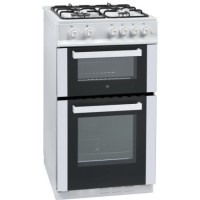 iQ 50cm Gas Twin Cavity Cooker - White