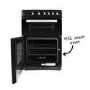 electriQ 60cm Double Oven Gas Cooker - Black