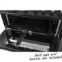 electriQ 60cm Double Oven Gas Cooker - Black