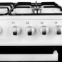 iQ 60cm Gas Cooker With Double Oven in White