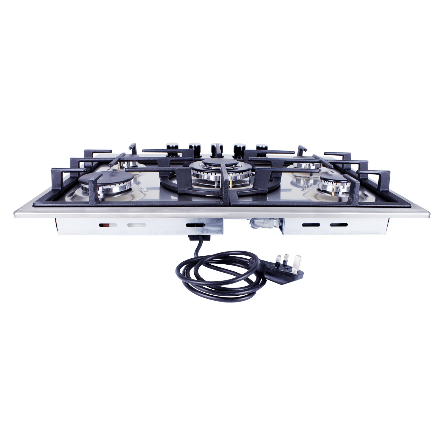 electriQ 70cm 5 Burner Gas Hob in Stainless Steel BuyItDirect.ie