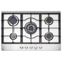 A1/EQGH755SS Refurbished electriQ EQGH755SS 75cm 5 Burner Gas Hob Stainless Steel