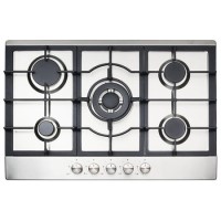 Refurbished electriQ EQGH755SS 75cm 5 Burner Gas Hob Stainless Steel Refurbished electriQ EQGH755SS 75cm 5 Burner Gas Hob Stainless Steel