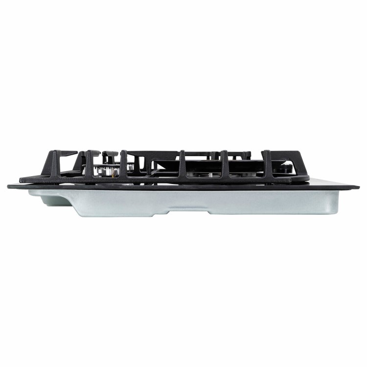 electriQ 60cm 4 Burner Gas on Glass Hob - Black