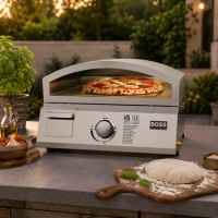 Boss Grill 3-in-1 Gas BBQ Griddle and Pizza Oven - Stainless Steel